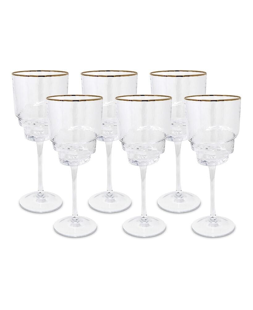 Vivience shaped Bottom Rim Wine Glasses, Set of 6
