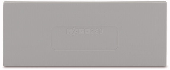 280-344 - Terminal block separator - Grey - 2 mm - 63.8 mm - 26.5 mm - 2.53 g