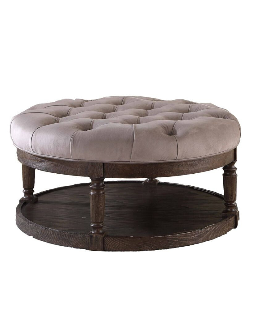 Best Master Furniture samuel Tufted Upholstered Round Ottoman