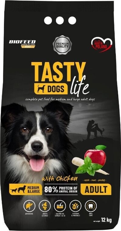 Biofeed BIOFEED TASTY DOGS LIFE ADULT Z KURCZAKIEM 12KG