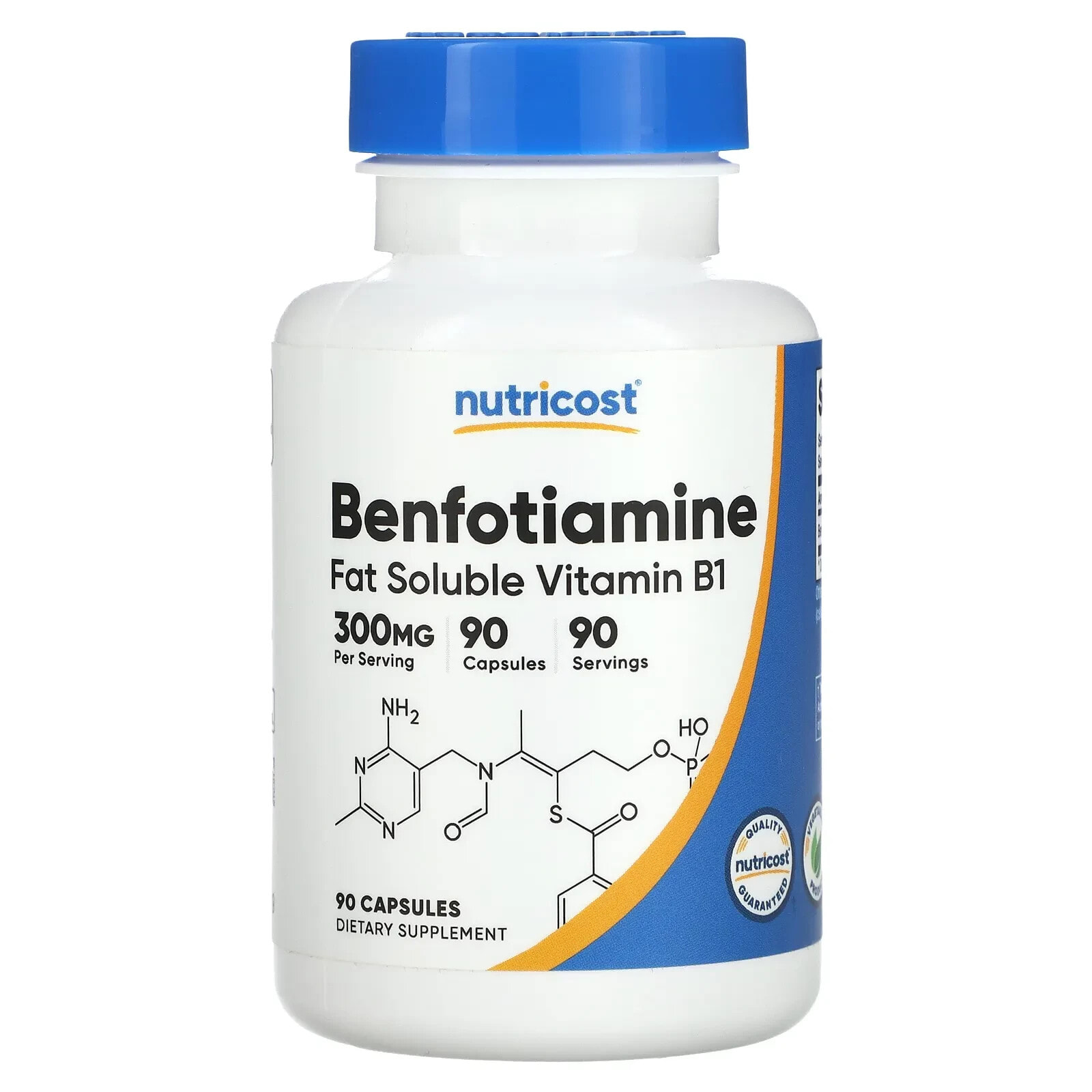 Nutricost, Benofotiamine, Fat Soluble Vitamin B1, 300 mg, 90 Capsules