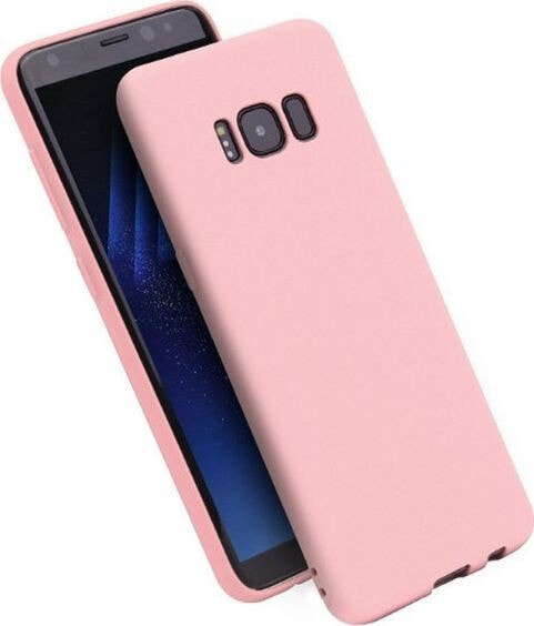 чехол силиконовый нежно-розовый Samsung S20