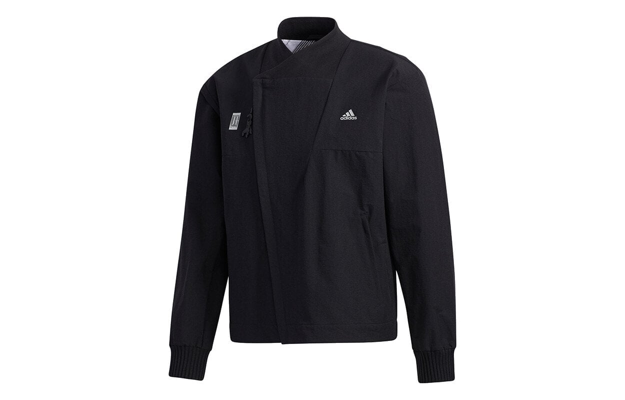 adidas 运动型格夹克外套 男款 黑色 / Куртка Adidas Trendy Clothing GL0403
