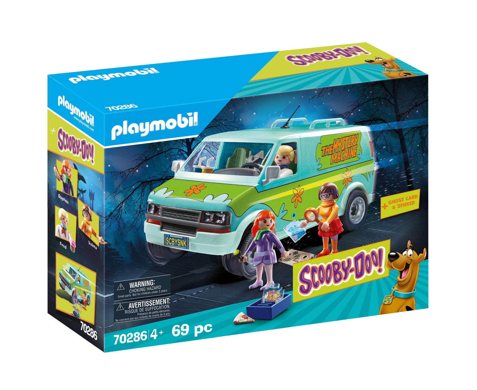 Набор с элементами конструктора Playmobil SCOOBY-DOO! 70286 Таинственная машина  Скуби Ду — купить недорого с доставкой, 588134