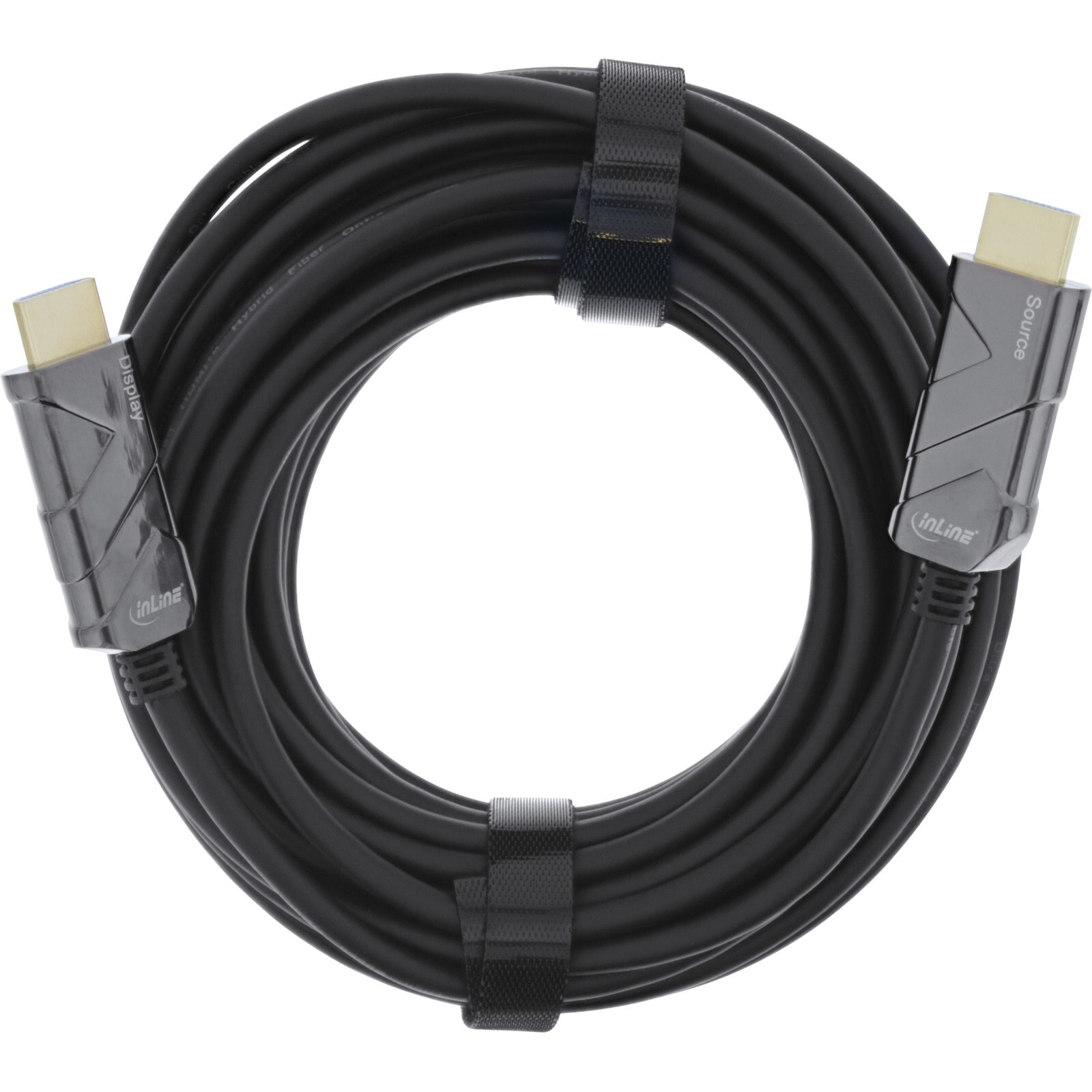 InLine HDMI AOC Cable - Ultra High Speed HDMI Cable - 8K4K - black - 100m - 100 m - HDMI Type A (Standard) - HDMI Type A (Standard) - 3D - 48 Gbit/s - Black