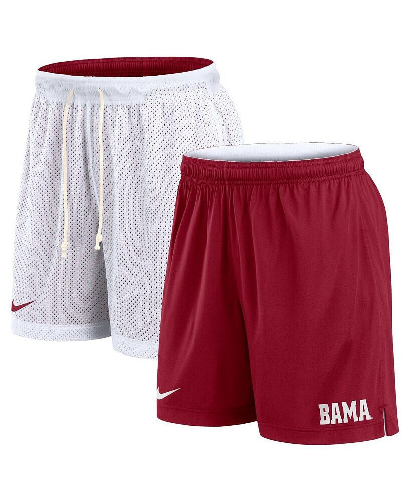 Nike men's White/Crimson Alabama Crimson Tide Primetime Reversible Performance Shorts