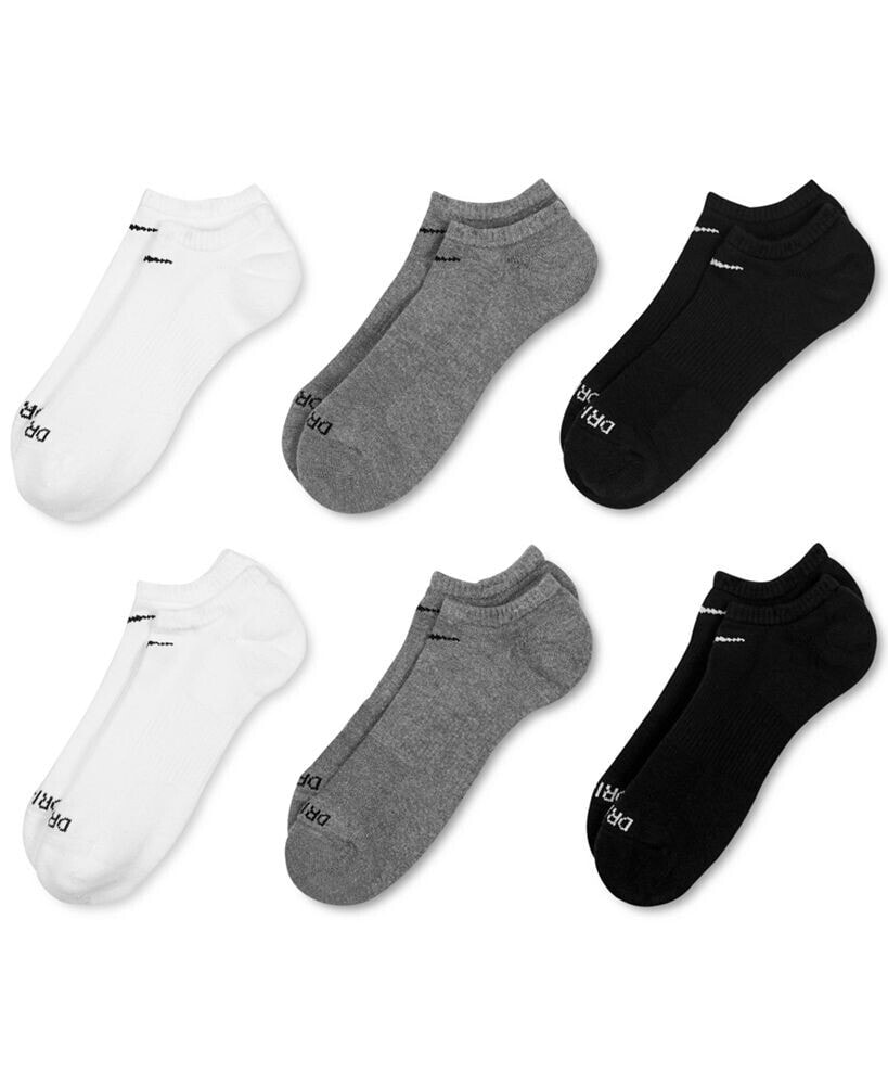 Nike men's Everyday Plus Cushioned Training No-Show Socks 6 Pairs
