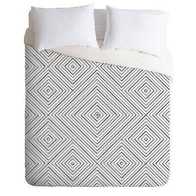 King Fimbis Kernoga Lines Comforter Set Black/White - Deny Designs