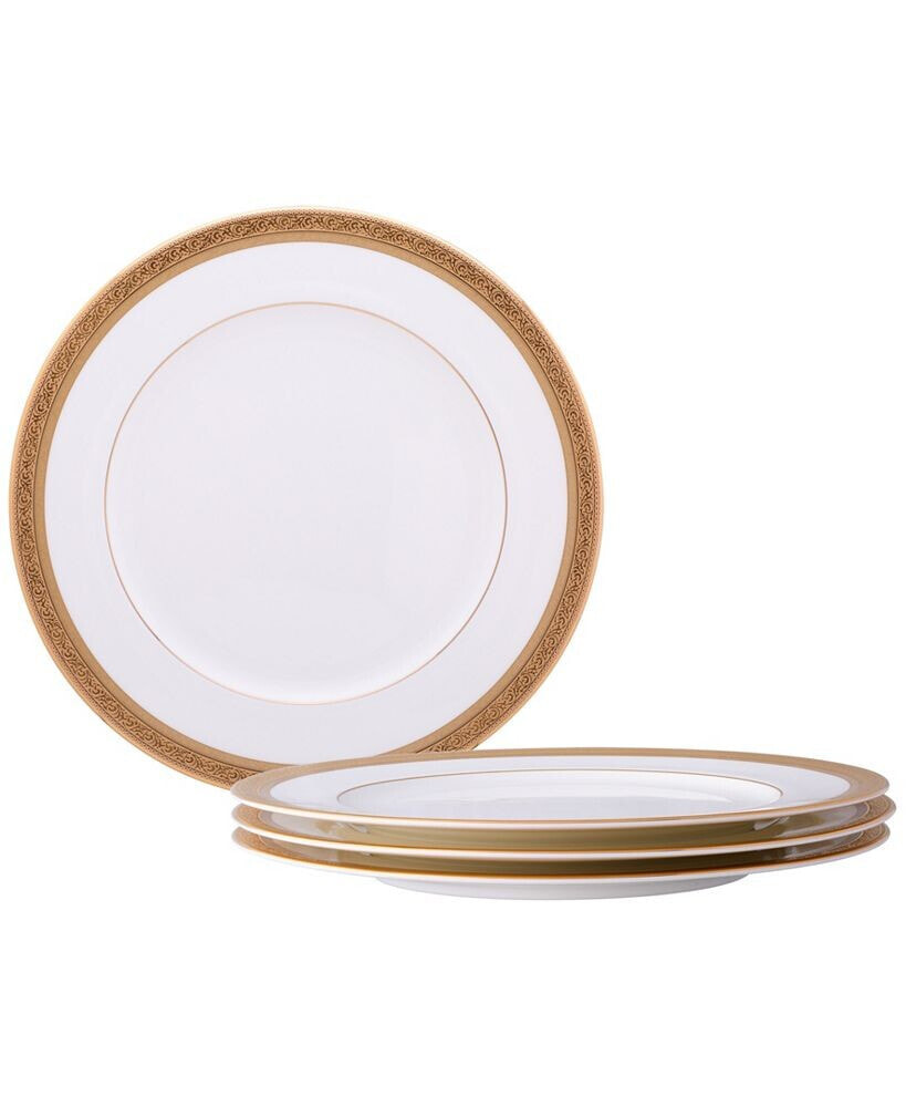 Noritake summit Gold Set of 4 Dinner Plates, Service For 4