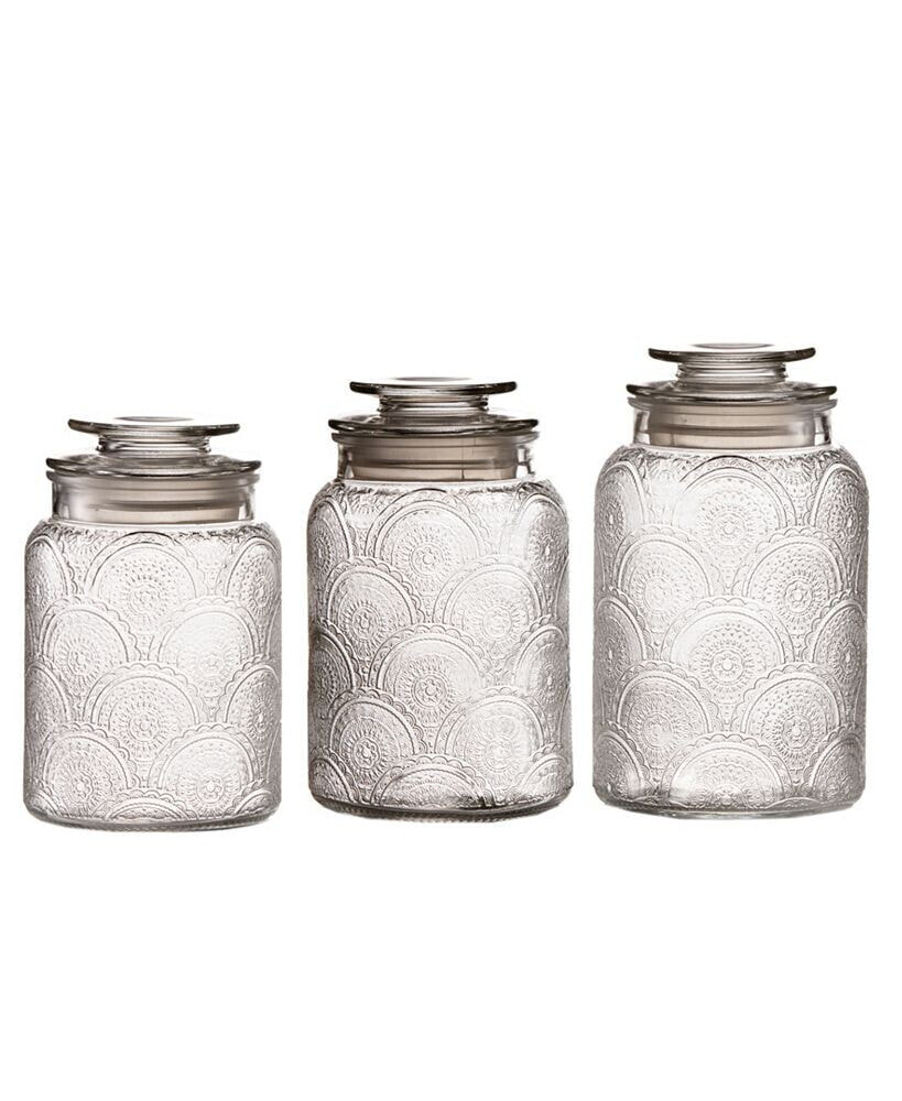 Glass Canister, Set of 3