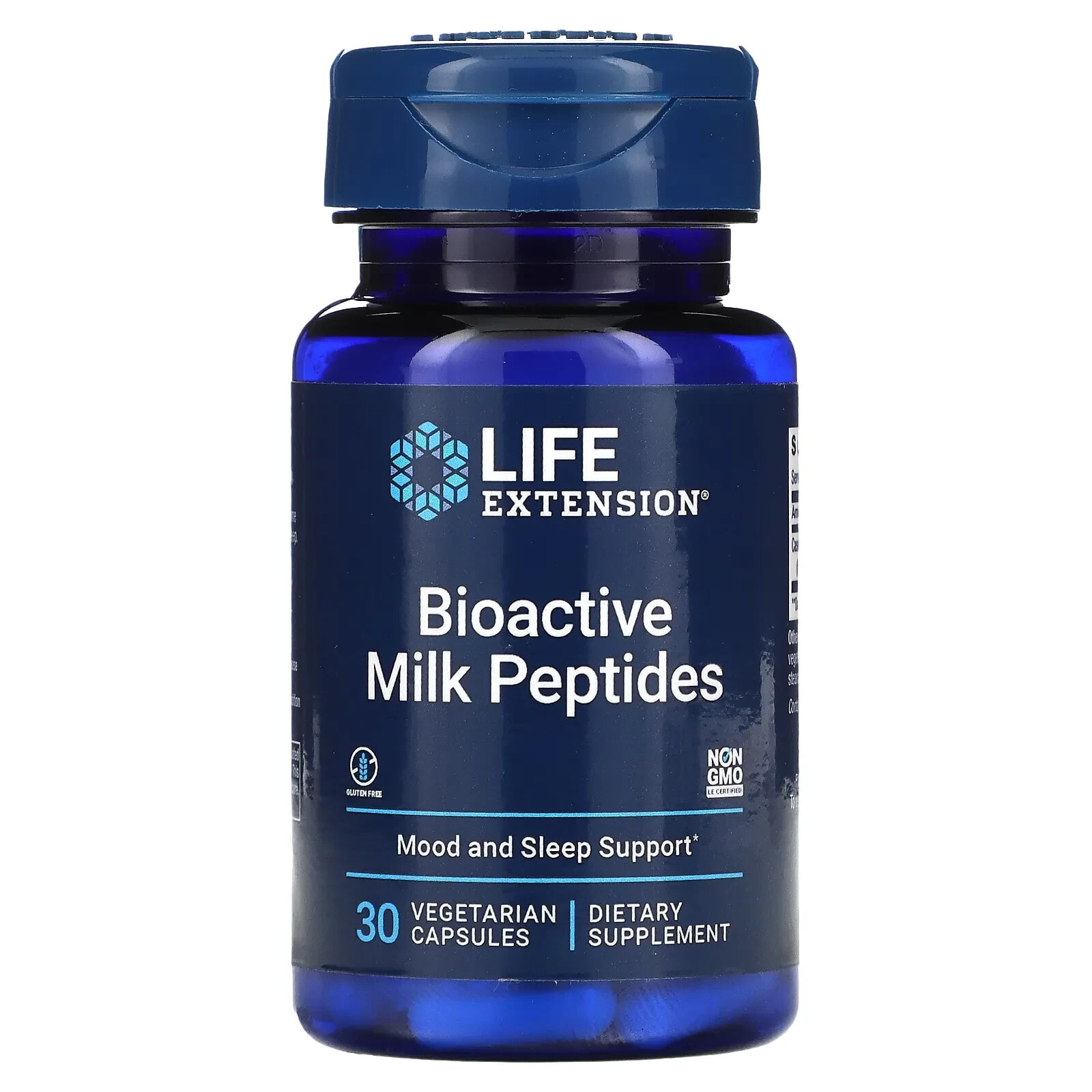 Лайф Экстэншн, Биоактивные молочные пептиды, 30 вегетарианских капсул