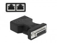 Delock 66806 - D-Sub - 2 x RJ-45 - Black