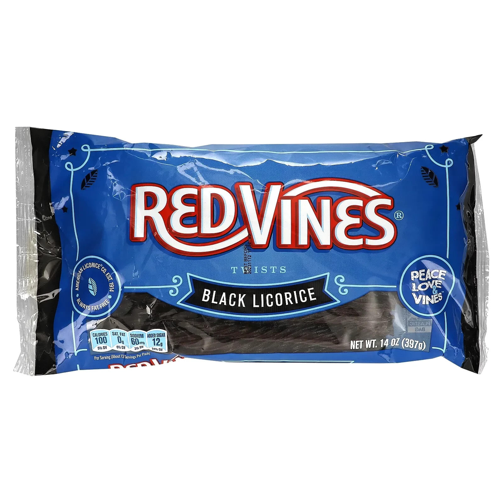 Red Vines, Twists, оригинальный красный, 397 г (14 унций)