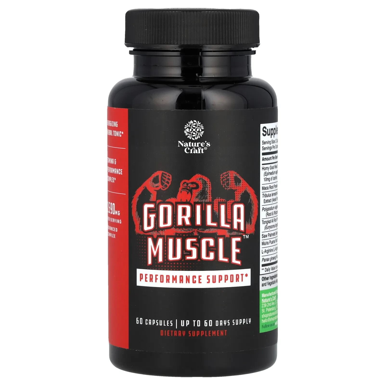 Gorilla Muscle™, Performance Support, 60 Capsules