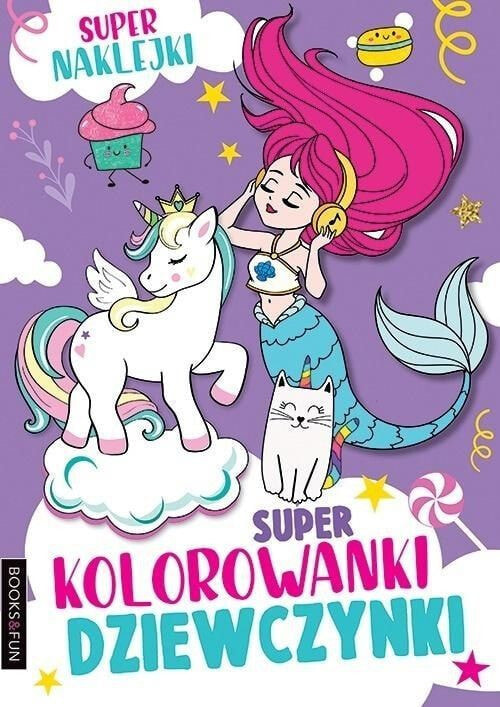 Раскраска для рисования Books And Fun Super kolorowanki dziewczynki