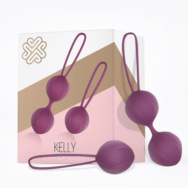 Анальные бусы или шарики ENGILY ROSS Kelly Kegel Balls Silicone Purple