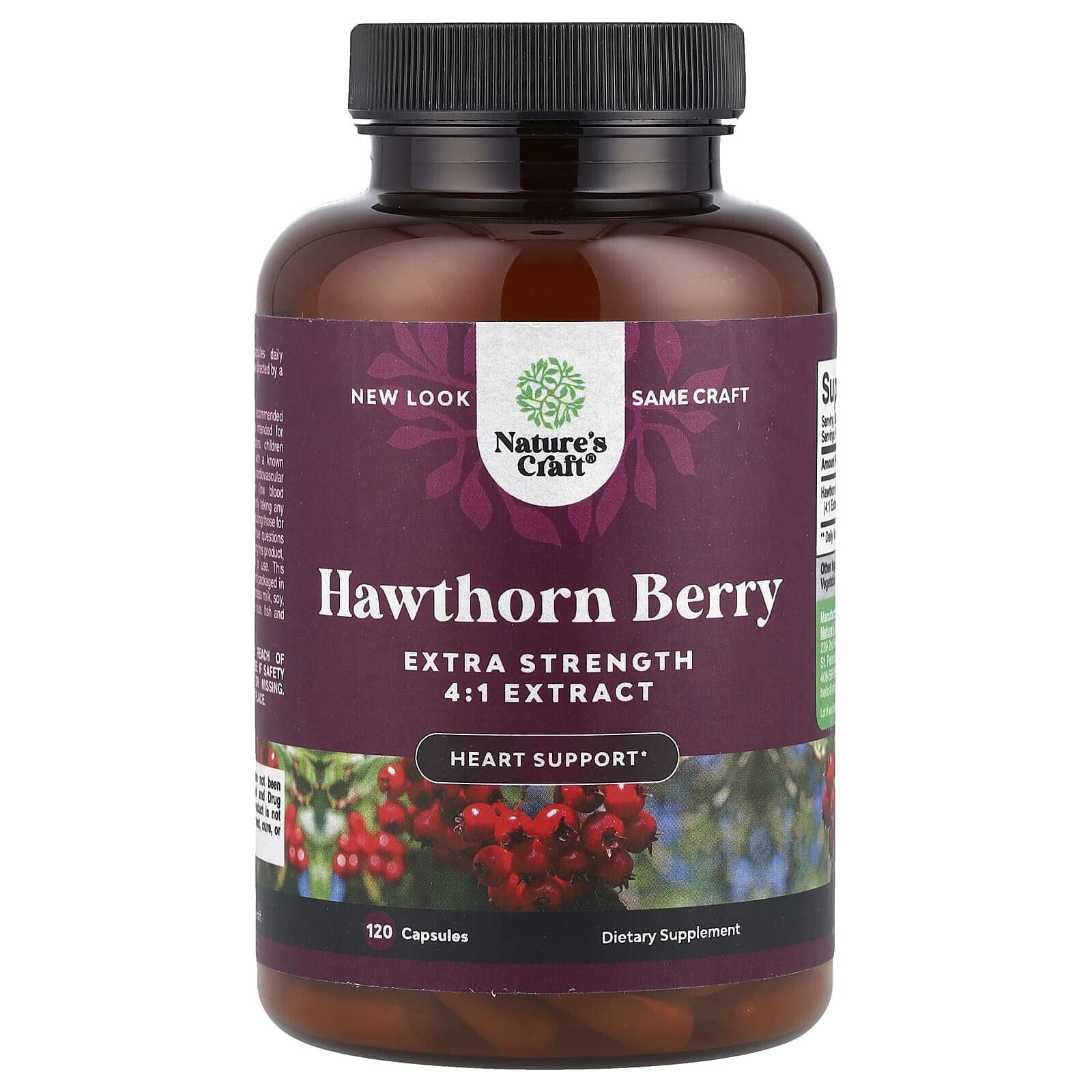 Hawthorn Berry, Extra Strength, 120 Capsules