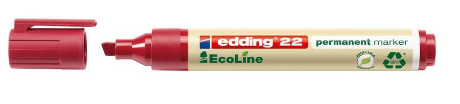 Edding 22 EcoLine перманентная маркер Красный Скошенный наконечник 4-22002
