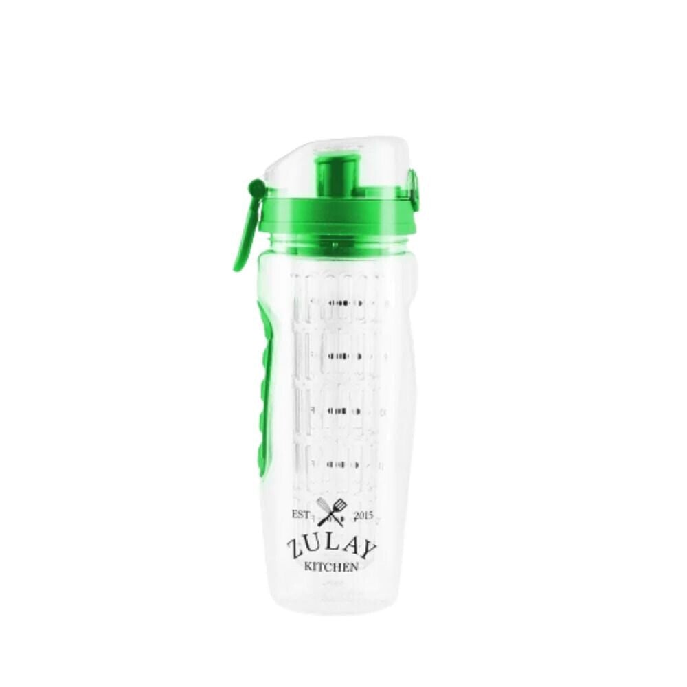 Zulay Kitchen portable Flip Top Lid Water Bottle with Fruit Infuser