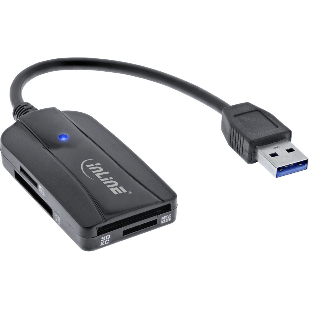 InLine 66772A кардридер Черный USB 3.2 Gen 1 (3.1 Gen 1) Type-A
