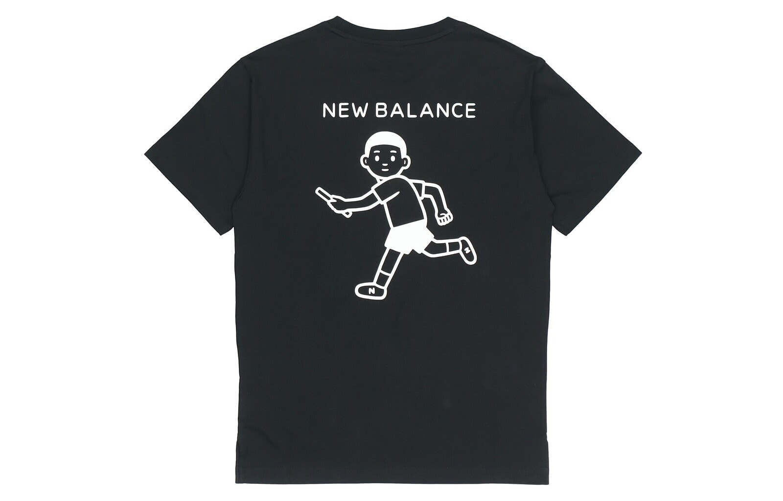 New Balance x Noritake 联名 NB小人图案短袖T恤 情侣款 黑色 / Футболка New Balance x Noritake NBT AMT02378-BK