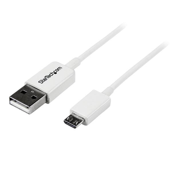 StarTech.com 1m USB 2.0 A/Micro-B m/m USB кабель USB A Micro-USB B Белый USBPAUB1MW