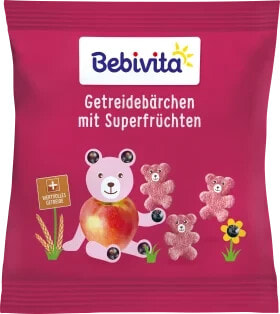 Kindersnack Getreide-Bärchen mit Superfrüchte, ab 1 Jahr, 30 g