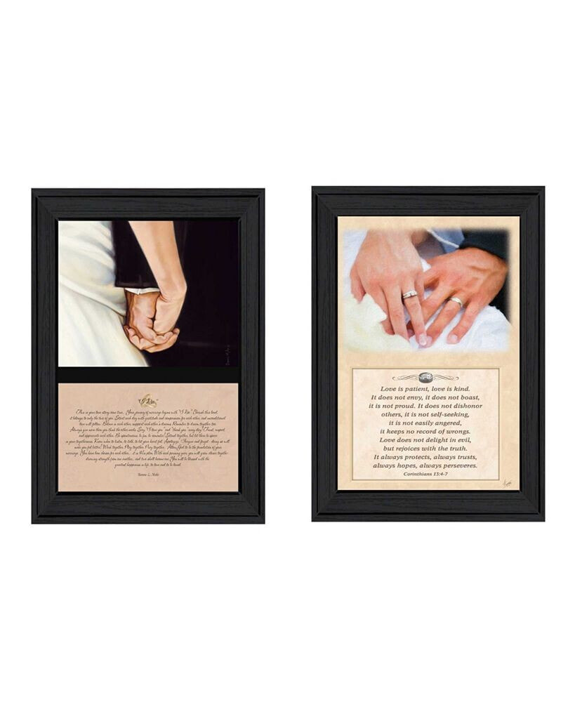 Trendy Décor 4U trendy Decor 4U Marriage Collection By B. Mohr and J. Spivey, Printed Wall Art, Ready to hang, Black Frame, 20