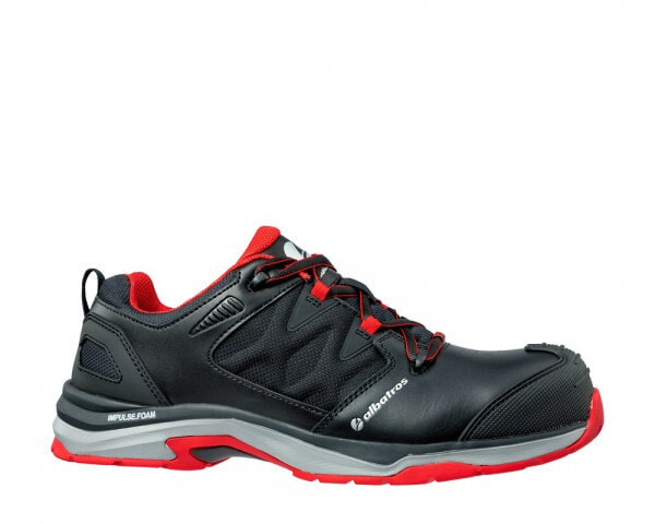 Albatros Ultratrail Blk Low - Unisex - Safety shoes - Black - Red - EUE - Leather - Textile