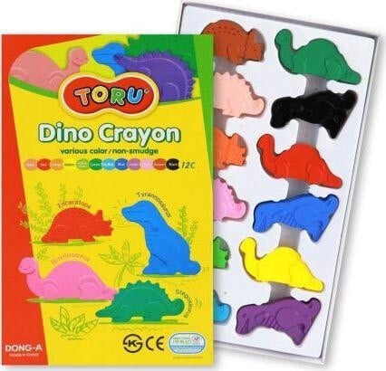 Dong-A Dino Crayons 12 colors