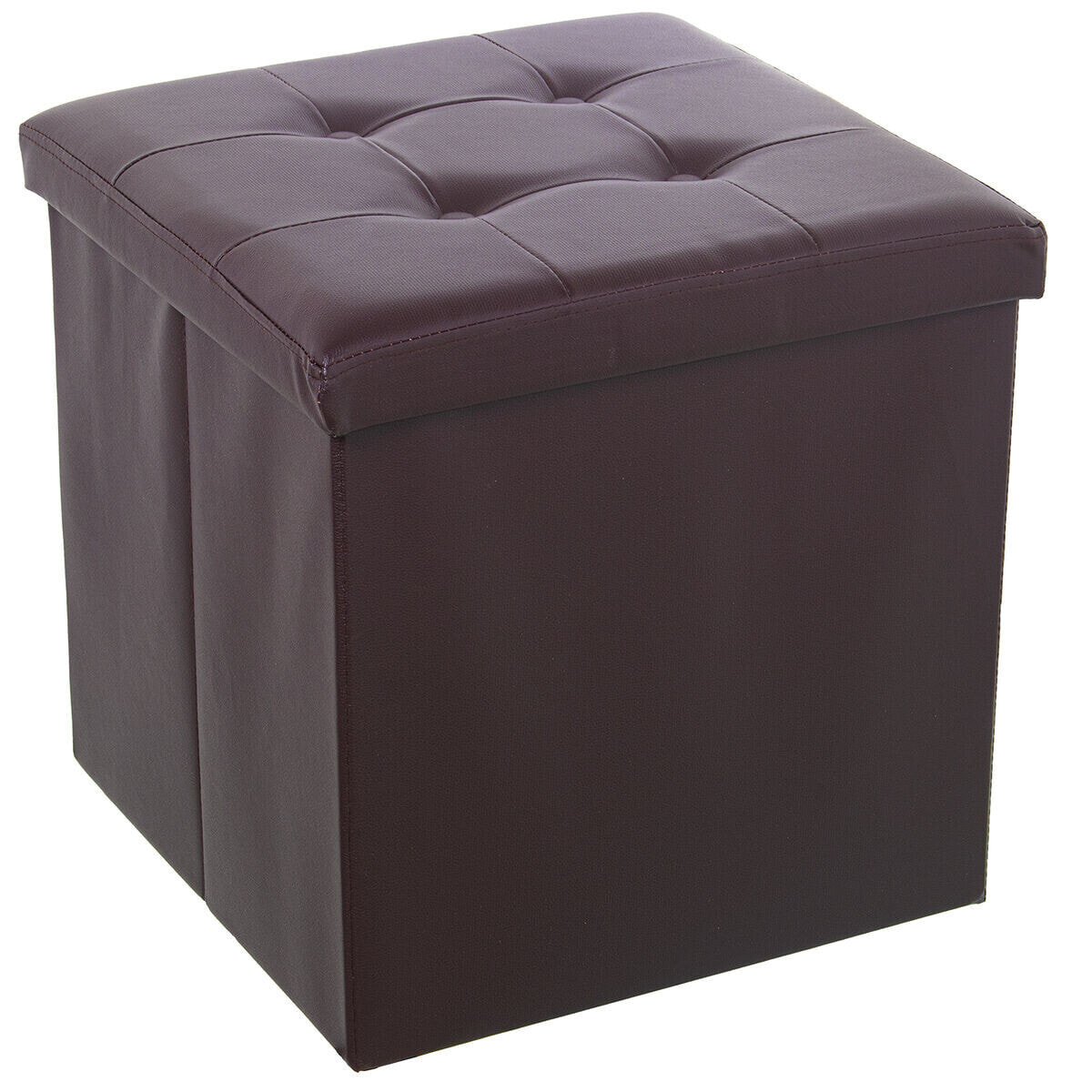 Pouffe Alexandra House Living Brown Polyskin 45 x 45 x 45 cm Foldable