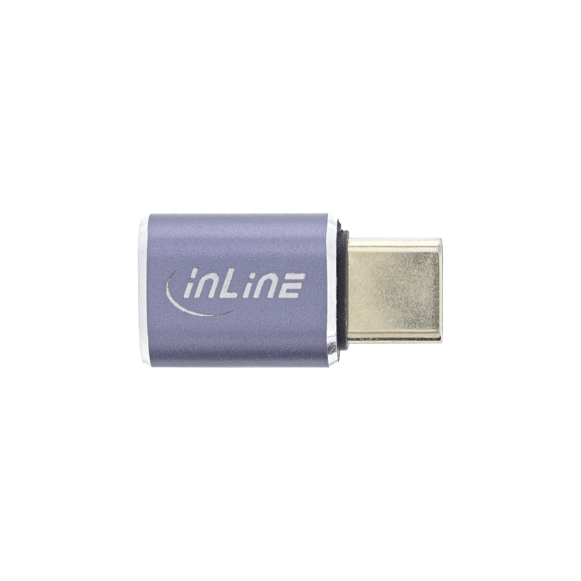 InLine USB4 Adapter - USB Type-C male/female - aluminium - grey - Grey