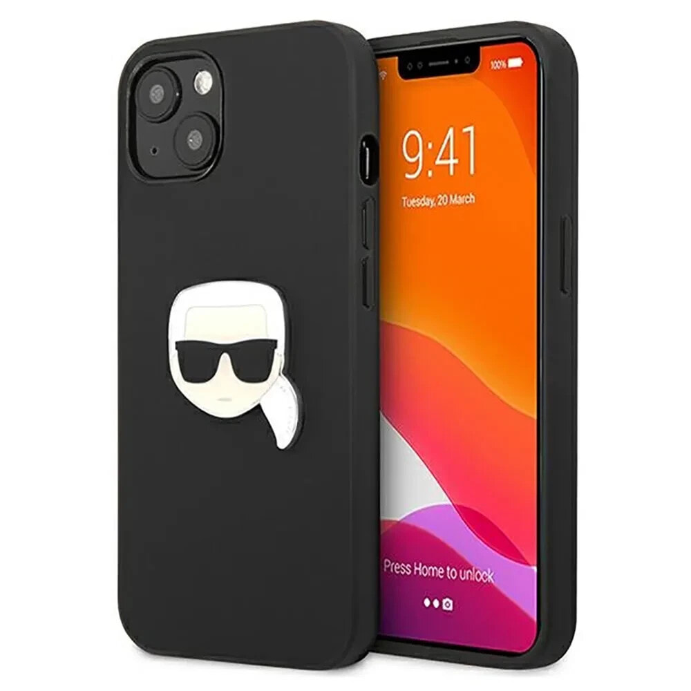 KARL LAGERFELD Klhcp13Spkmk iPhone 13 Mini 5.4 Leather Ikonik Karl`S Head phone case