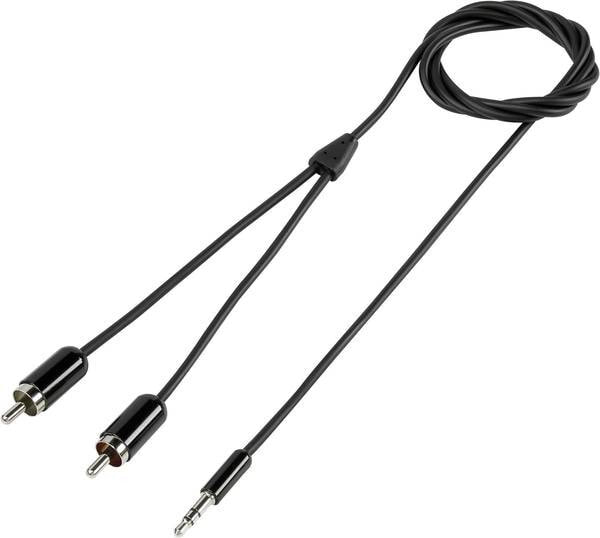 SpeaKa Professional SP-2518840 аудио кабель 10 m 2 x RCA 3,5 мм Черный