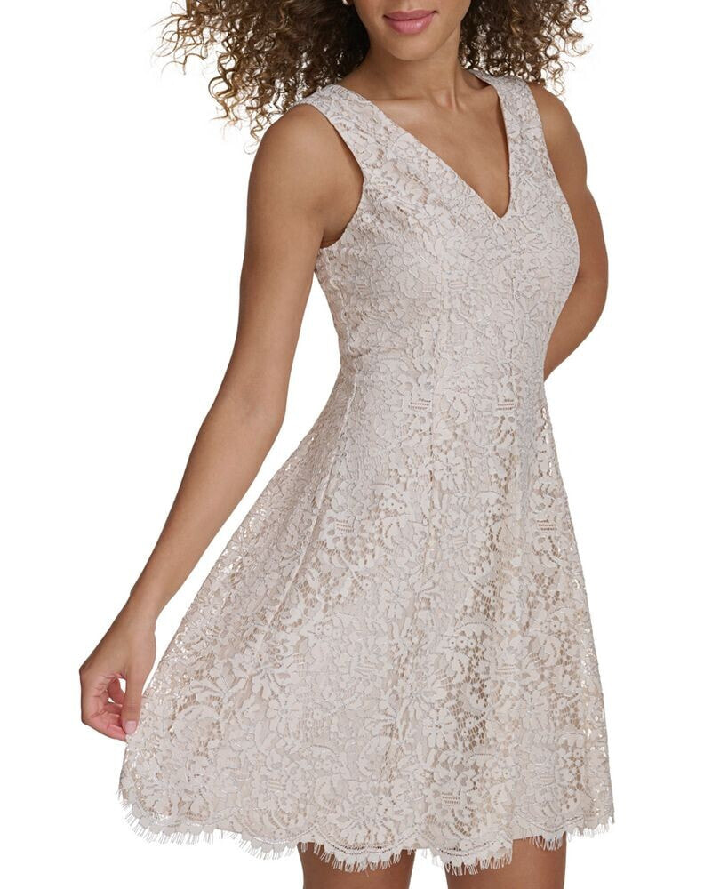 kensie lace Fit & Flare Dress