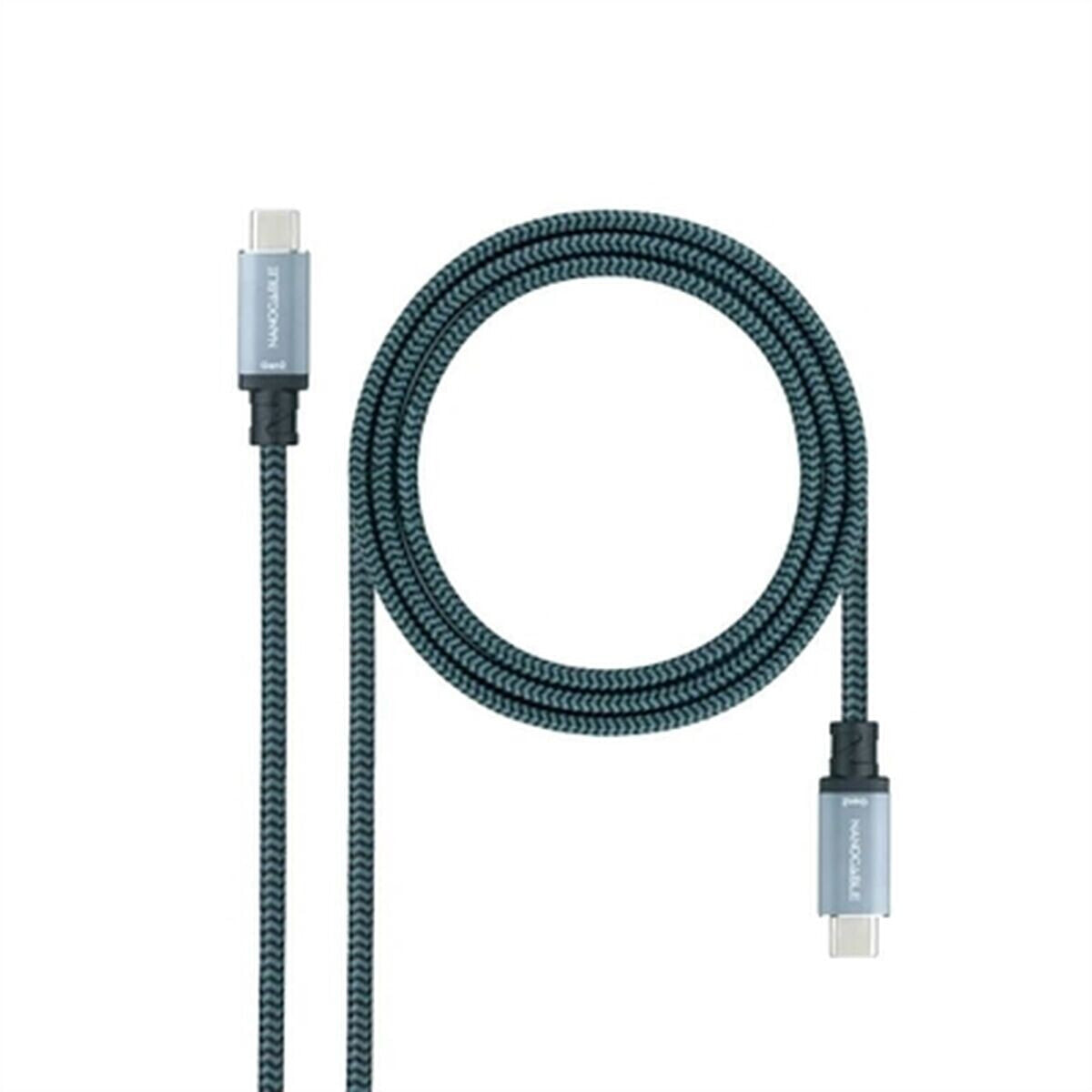 Nanocable 10.01.4100-COMB USB кабель 0,5 m USB 3.2 Gen 2 (3.1 Gen 2) USB C Черный, Серый