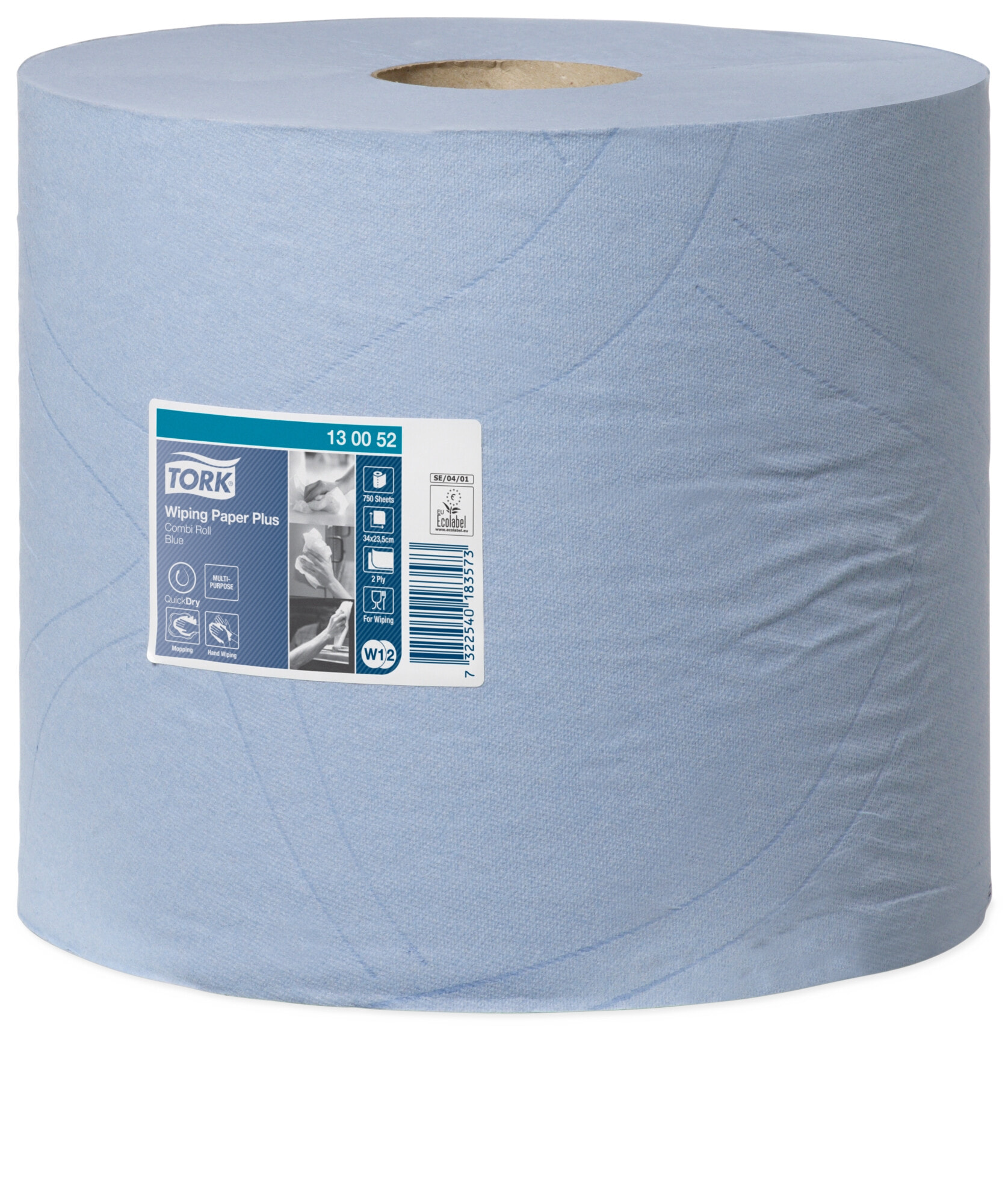 Tork Wiping Paper Plus  Многоцелевые бумажные салфетки 2 слойная Синяя   262 х 262 х 235 мм, 255 м, 2 шт