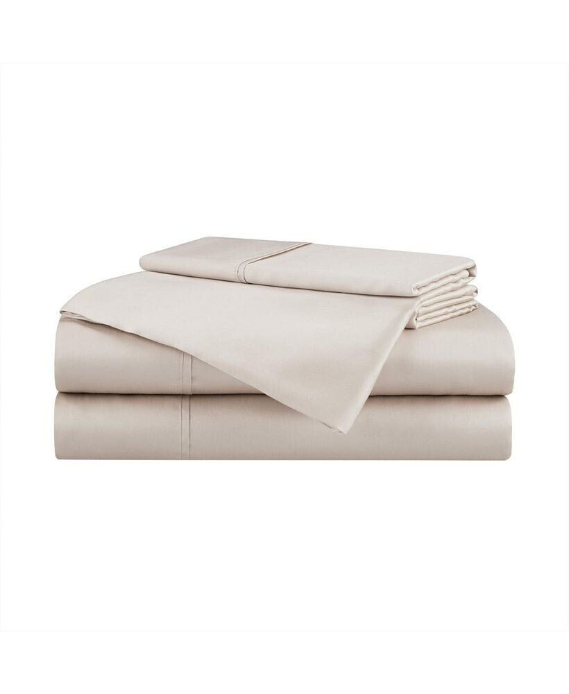 Aston and Arden eucalyptus Tencel California King Sheet Set, 1 Flat Sheet, 1 Fitted Sheet, 2 Pillowcases, Ultra Soft Fabric, Breathable and Cooling, Eco-Friendly