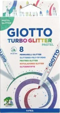 Giotto Pisaki Giotto turbo glitter 8 pcs glitter-pastel 426300