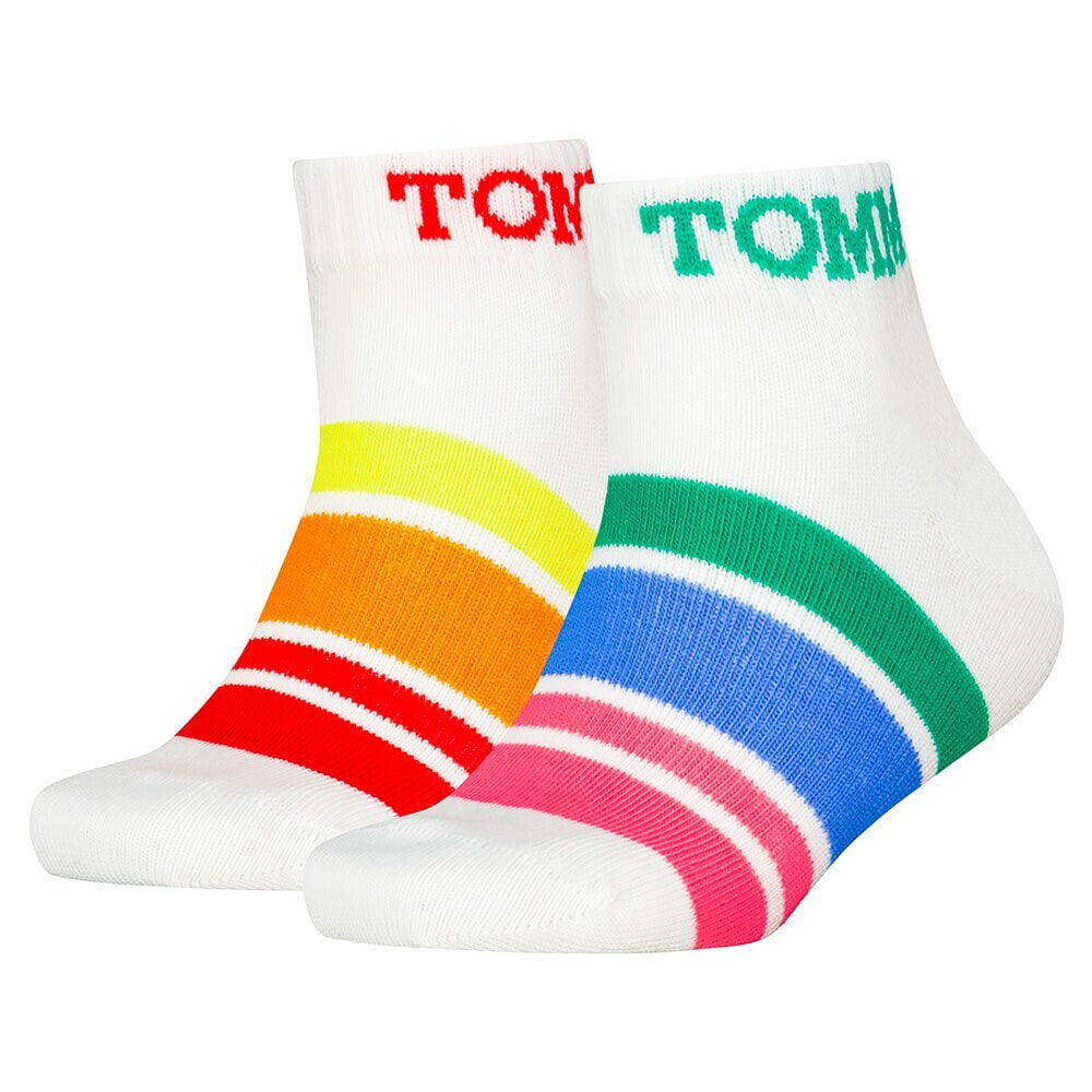 TOMMY HILFIGER Sport Stripe Quarter short socks 2 pairs