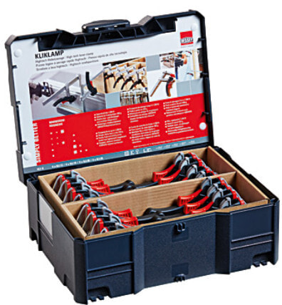 BESSEY KLI-S струбцина Clamp set Черный, Красный, Нержавеющая сталь