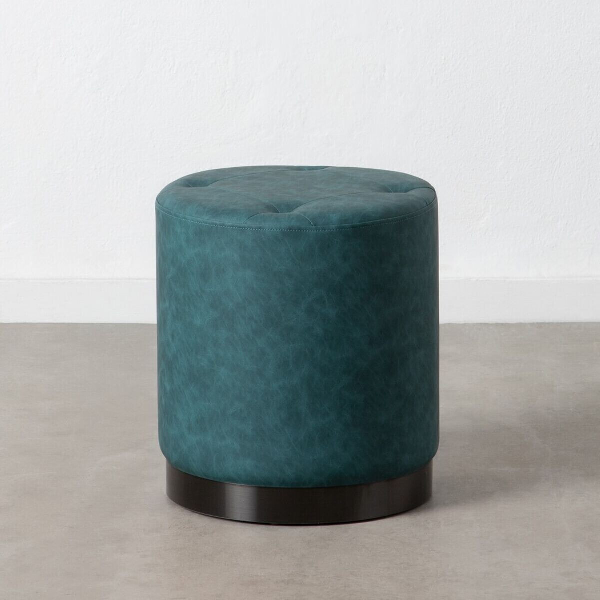 Pouffe Dark blue Synthetic Leather 38 x 38 x 42 cm DMF