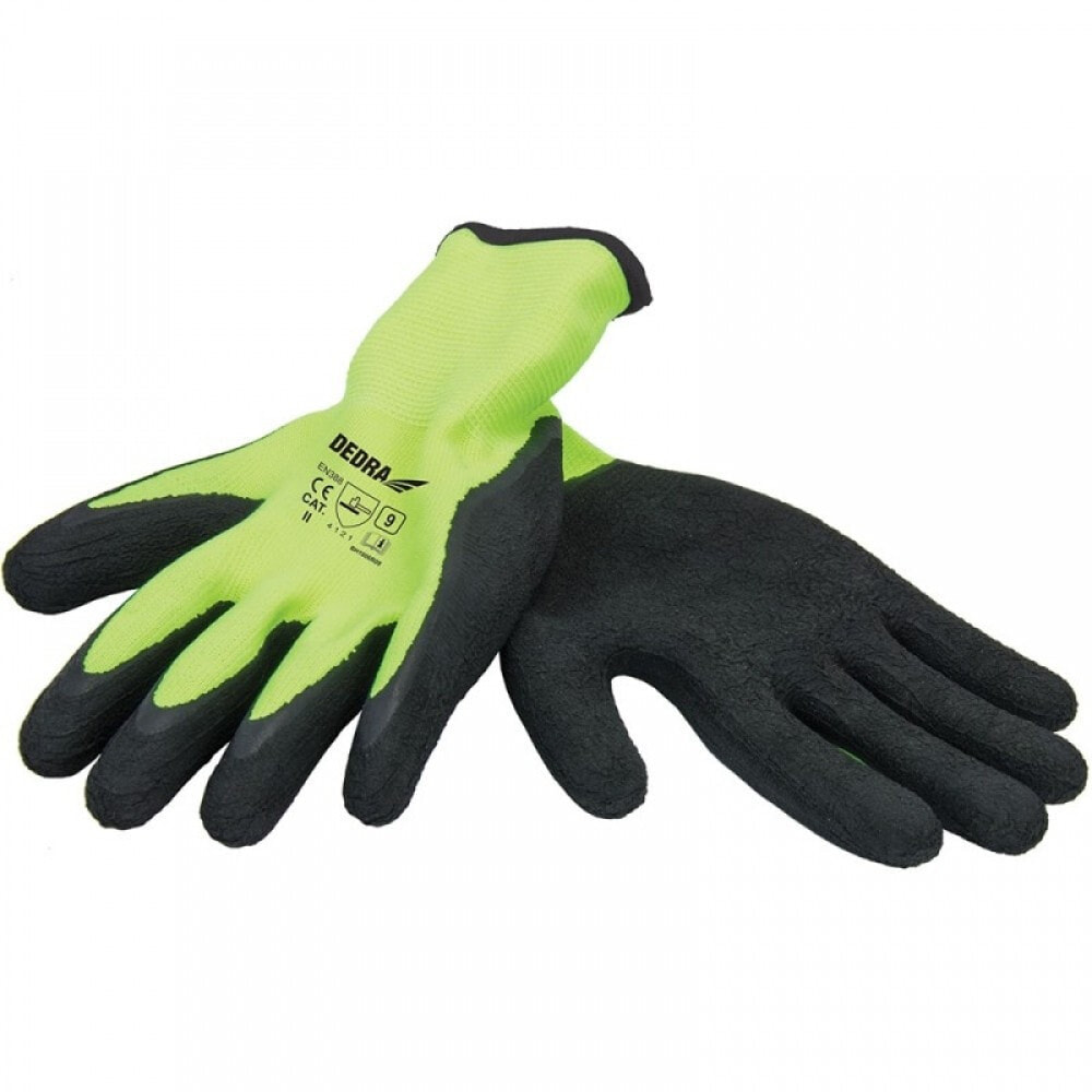 Dedra Latex Foam Protective Gloves Size 10 (BH1007R10)