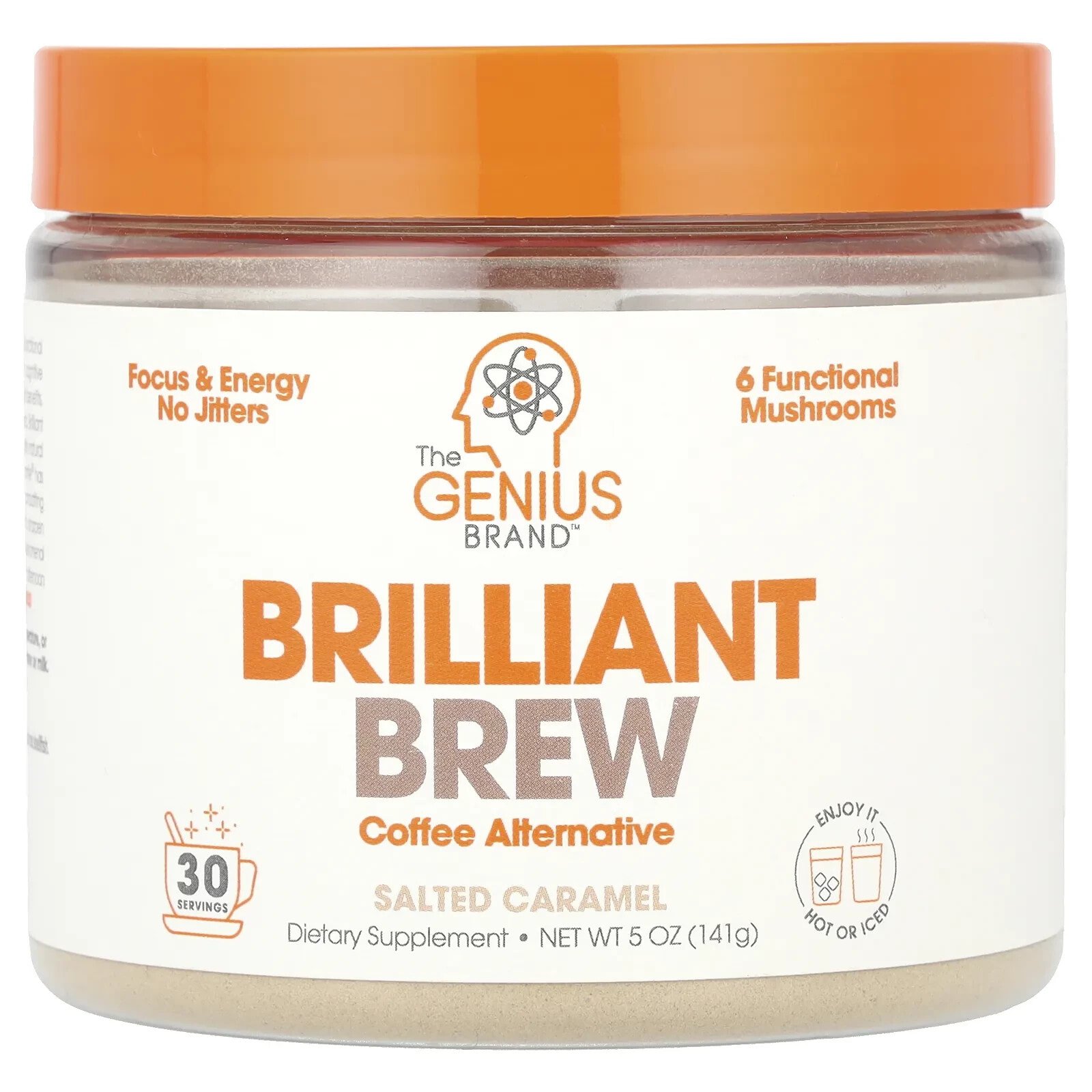 Brilliant Brew, Coffee Alternative, Salted Caramel, 5 oz (141 g)