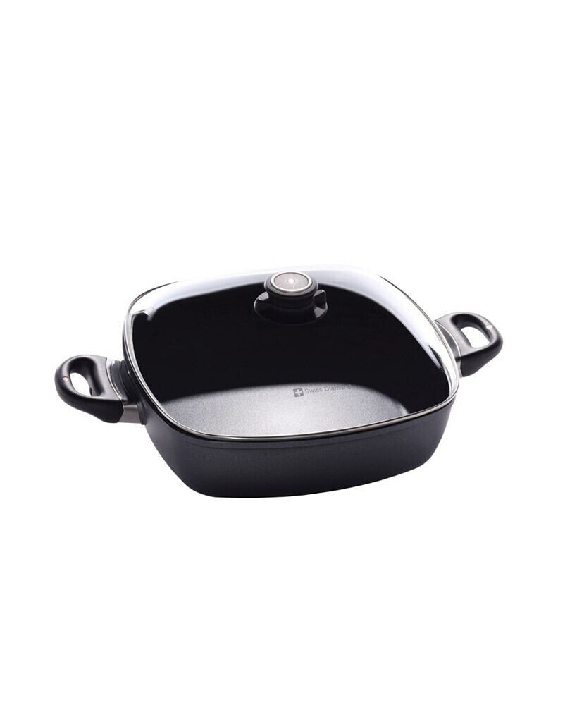 Swiss Diamond hD Induction Square Casserole with Lid - 11