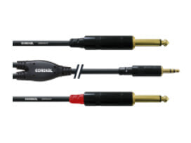 Cordial CFY 1.5 WPP аудио кабель 1,5 m 2 x 6,35 мм 3,5 мм Черный