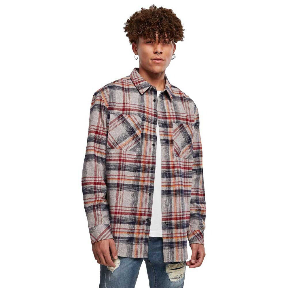 URBAN CLASSICS Heavy Curved Oversized Checked Long Sleeve Shirt