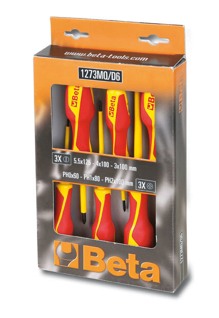 Beta Tools Komplet 6 wkrętaków w izolacji 1000V - 1273MQ/D6