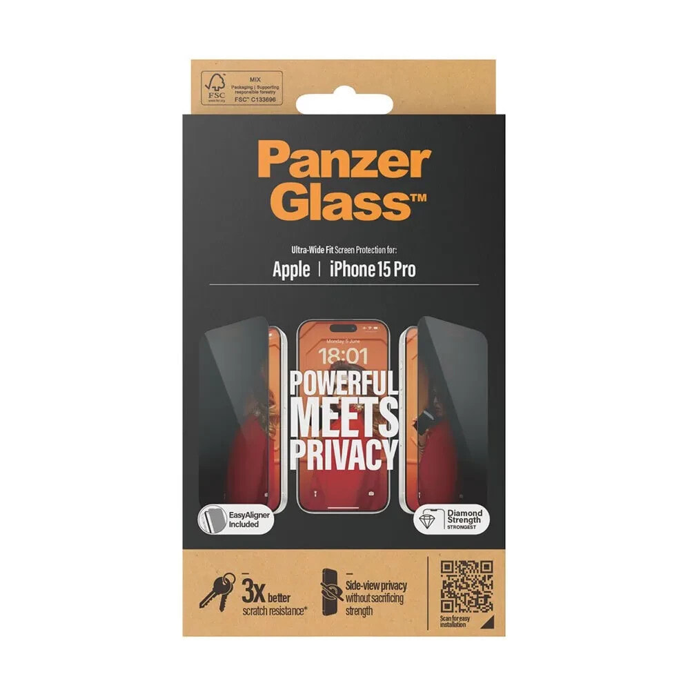 PANZERGLASS iPhone 15 Pro Privacy Screen Protector