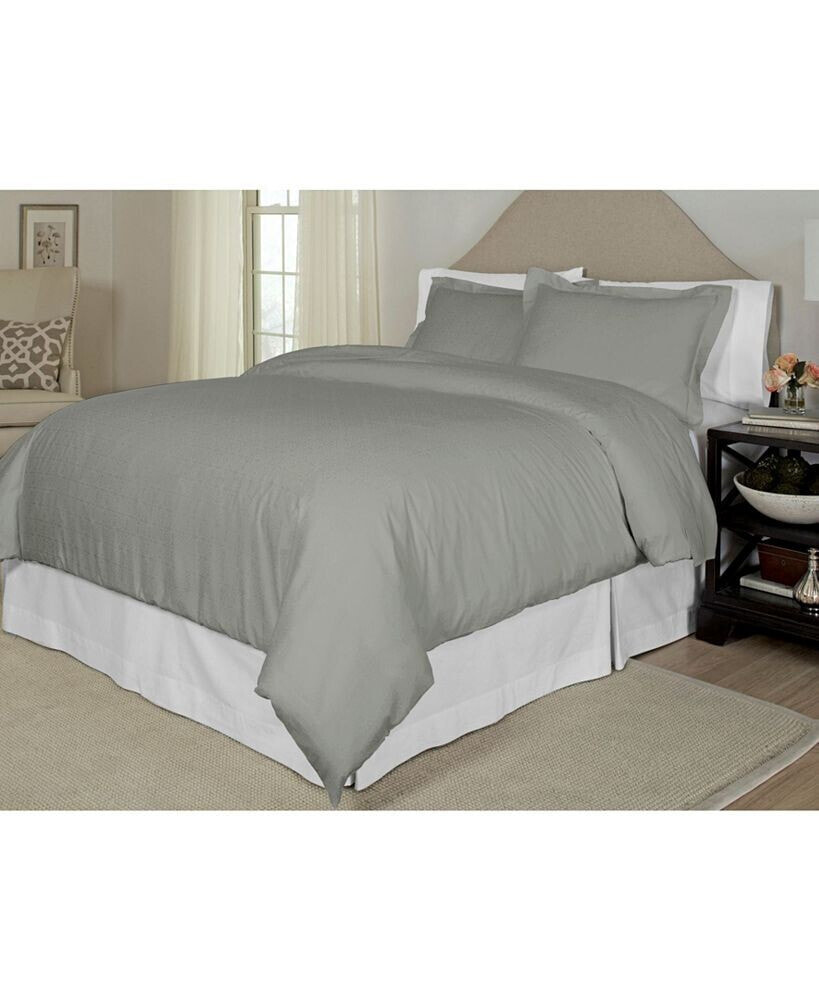 Pointehaven printed 300 Thread Count Cotton Sateen Duvet Cover Set, Twin/Twin XL